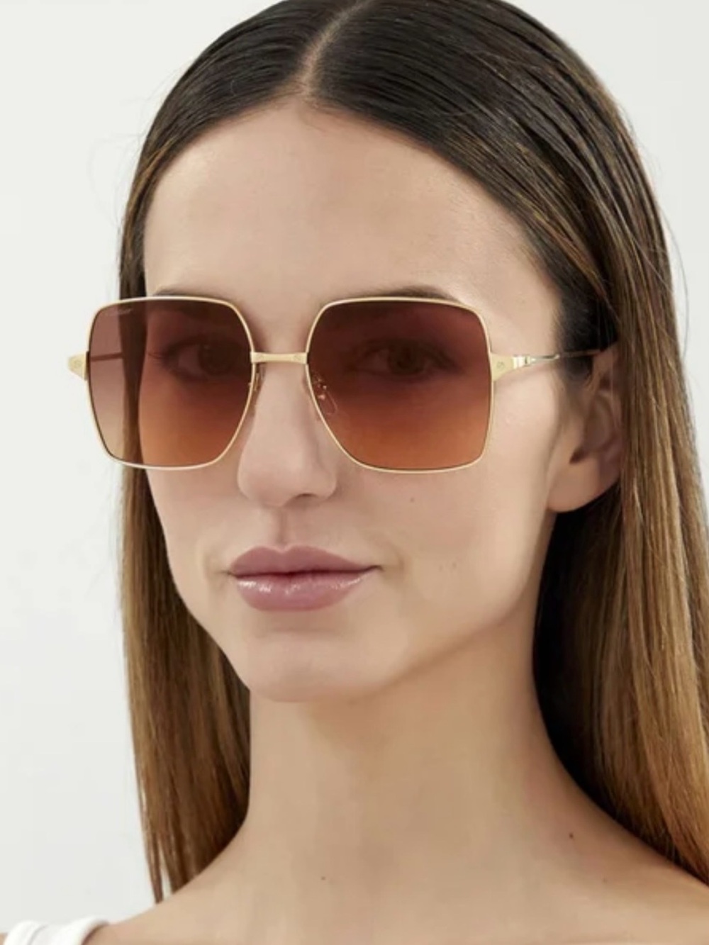 AUTHENTIC Cartier  unisex  Gold Frame Brown Lens Pilot Sunglasses love - Picture 17 of 17